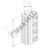 Łącznik wału,  długość 120mm aluminiowy