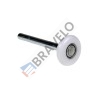 Rolka nylonowa 2", średnica osi 11mm,  Długość 121mm