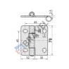 Zawias środkowy 30x70 / 2,5 mm